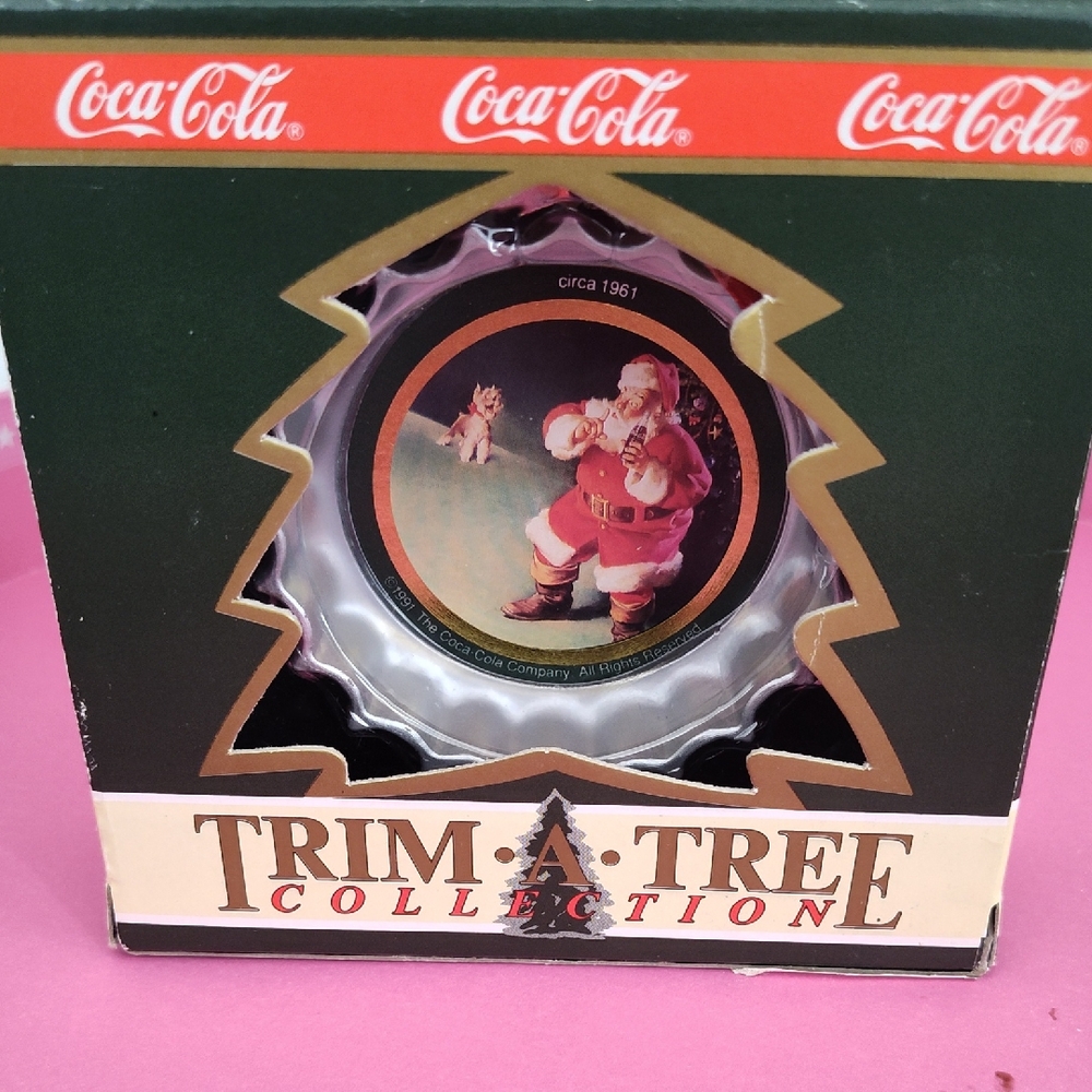Trim A Tree Coca Cola Bottle Cap Ornament 1990 In Box